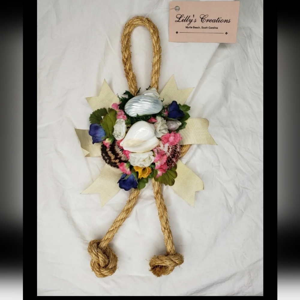 Mariner's Knot Shell Rope Wall Decor Handcrafted Myrtle Beach SC Nautical